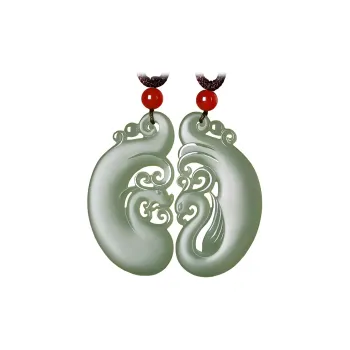 GOLDFISH ALLEY Pendants Pale Greenish White Jade Unisex