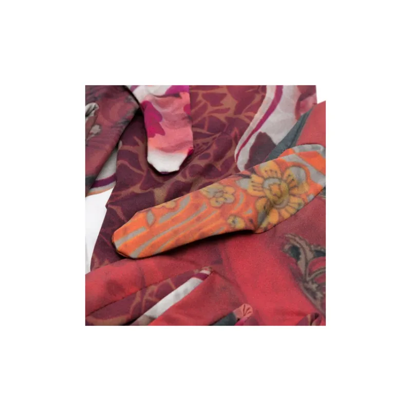 Marine Serre Recycled Polyamide Gloves Women's Red-2