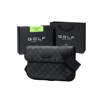 GOLF PVC Synthetic Leather Envelope Bag Crossbody Bag Shoulder Bag Men's Black
