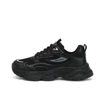 WARRIOR Chunky Sneakers Men Low-Top Black