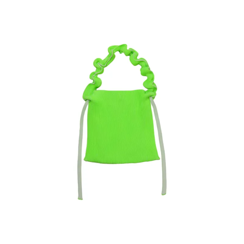 LASTFRAME Recycled Polyester Handbag Unisex Lime Green Ecru-2