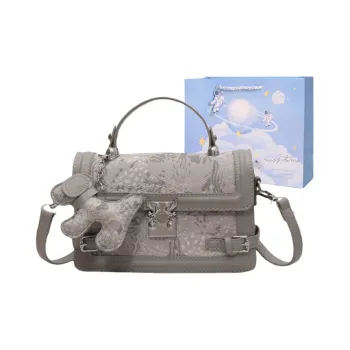 Duoluplo Doron Paul PU Handheld Handbag Regular Women's Gray/Pink