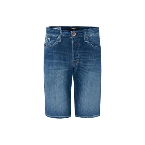 REPLAY Denim Shorts Men Blue