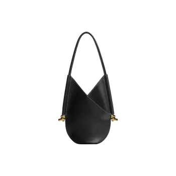 Bottega Veneta Solstice Calfskin Handbag, Shoulder Bag Small Size Women's Black
