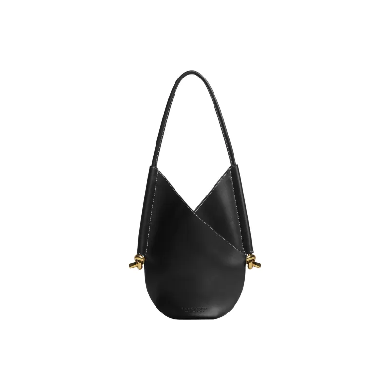 Bottega Veneta Solstice Calfskin Handbag, Shoulder Bag Trumpets Women's Black-0