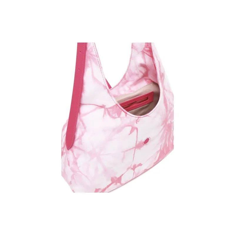 PINKO Cotton One Shoulder Handbag Women's Pink-3