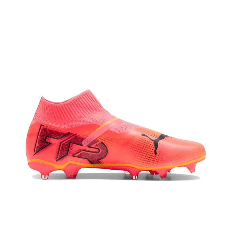 PUMA FUTURE 7 MATCH AG Short Rubber Studs FG Long Rubber Studs Wear Resistant Coverage Soccer Shoes Men's Red Yellow-1