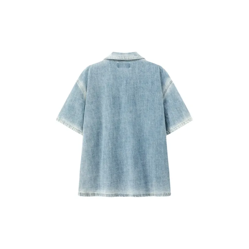 NO ONE ELSE Shirts Unisex Denim Blue-1