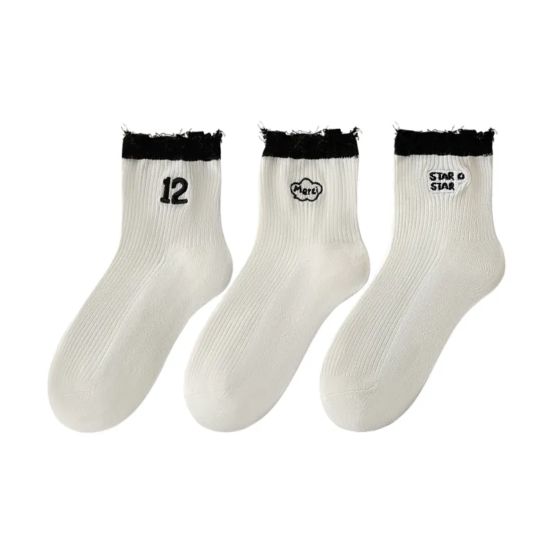 XXLLG Mid Calf Socks Women's 3 Pack-4