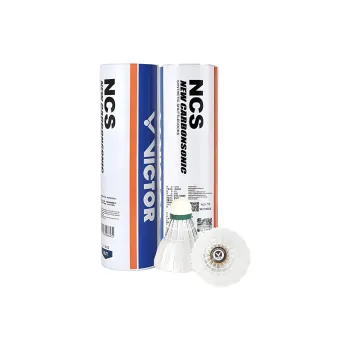 VICTOR Ncs Carbon Sound Ball Synthetic Shuttlecock 6 Pack Faux Fur Competition Shuttlecocks