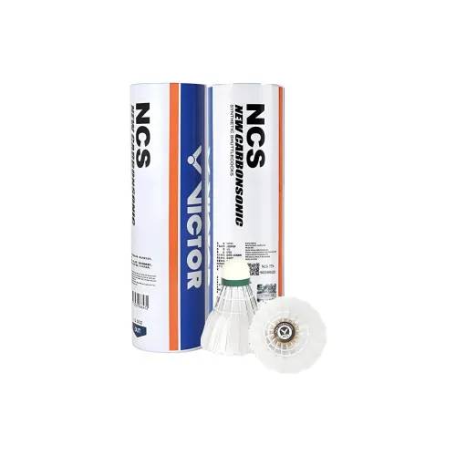 VICTOR Ncs Carbon Sound Ball Synthetic Shuttlecock 6 Pack Faux Fur Competition Shuttlecocks