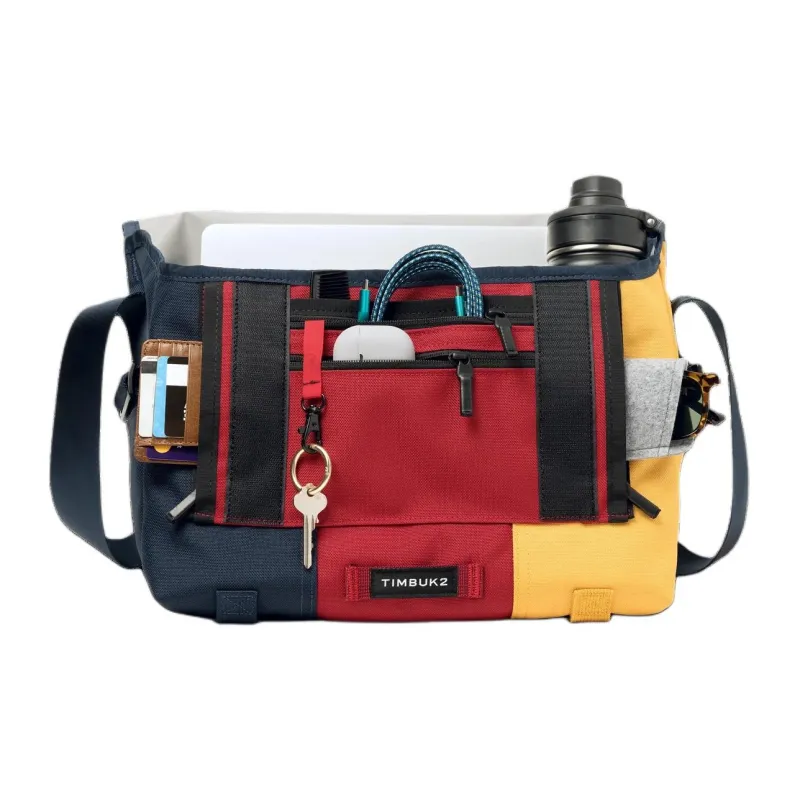 Timbuk2 Recycled Material Messenger Bag Shoulder Bag Crossbody Bag Small Size Unisex Marine Blue & Red & Yellow-1