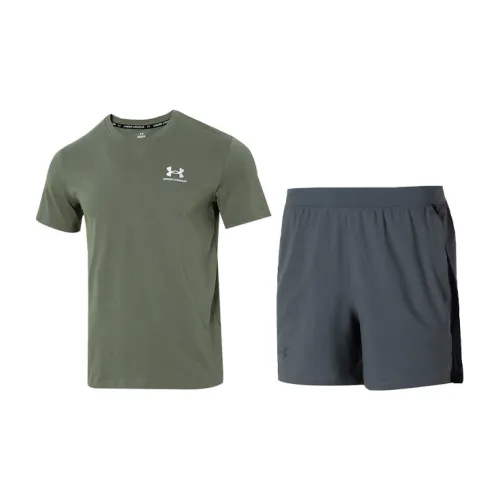 Under Armour Casual Sportswear Men Army Green+Gray