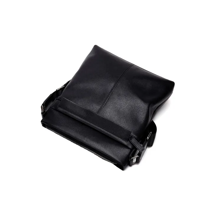 ROSEROOEN Cow Leather Shoulder Bag Men's Black-5