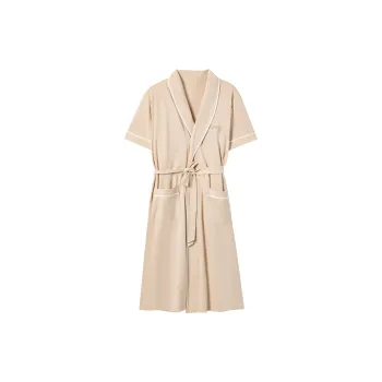 ROUKEER Bath Robes Men's Apricot