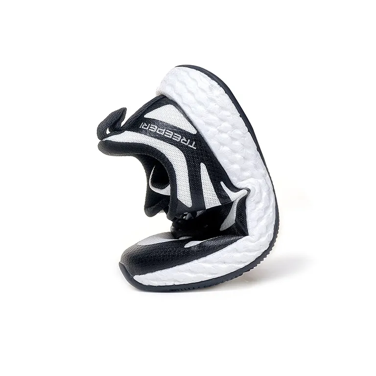 TREEPERI Support Balance Rebound Low Top Running Shoes Unisex Black White-2