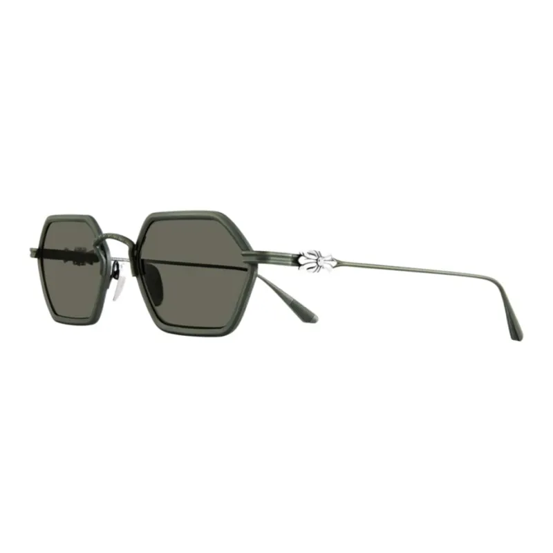 Chrome Hearts Irregular Shape Sunglasses Unisex Green-0