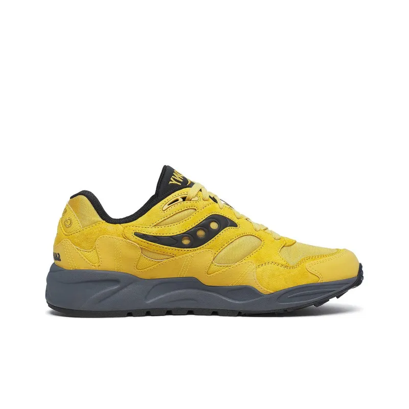 Saucony Grid Shadow 2 Anti Slip Wear Resistant Low Top Running Shoes Men's Yellow Black-1