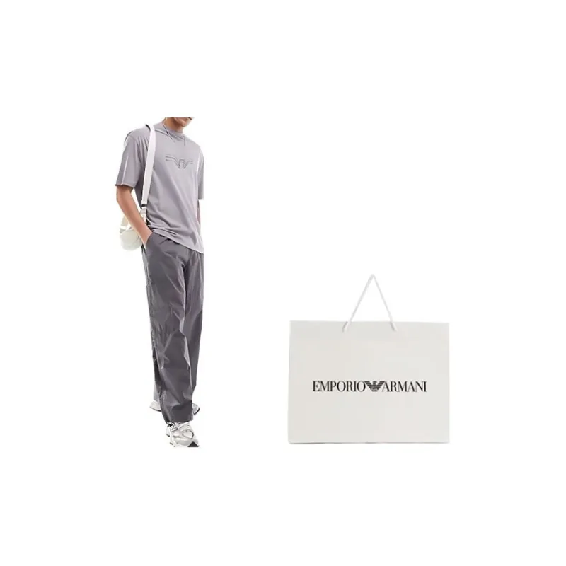 EMPORIO ARMANI EA SS24 Regular T Shirt Men's Light Purple-2