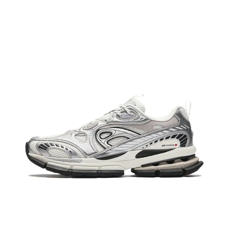 Anta Champion Series AG-G01 Slip-Resistant Low-Top Casual Shoes Men's White Silver-0