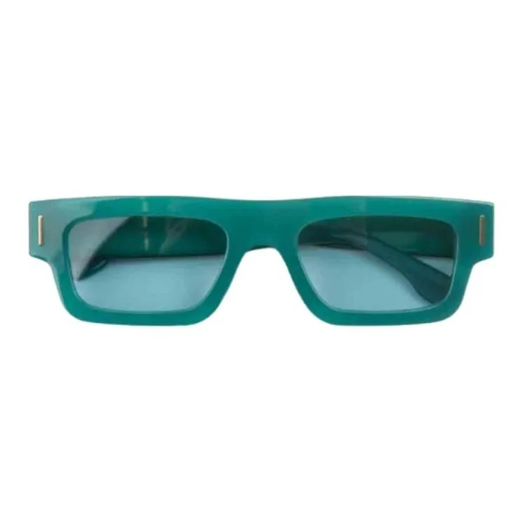 Retrosuperfuture - Irregular Shape Sunglasses Unisex Green-1