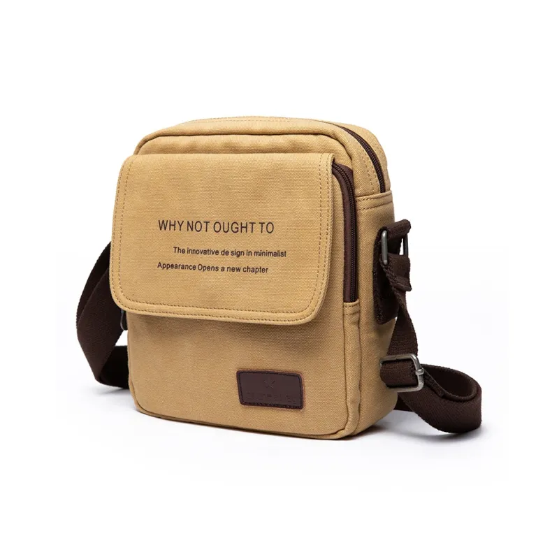MOYYI Canvas Crossbody Bag Regular Men's Khaki-0