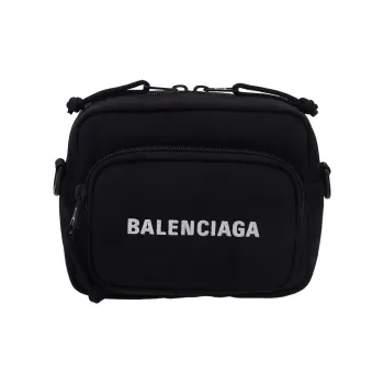 Balenciaga Nylon Crossbody Bag, Shoulder Bag Women's Black