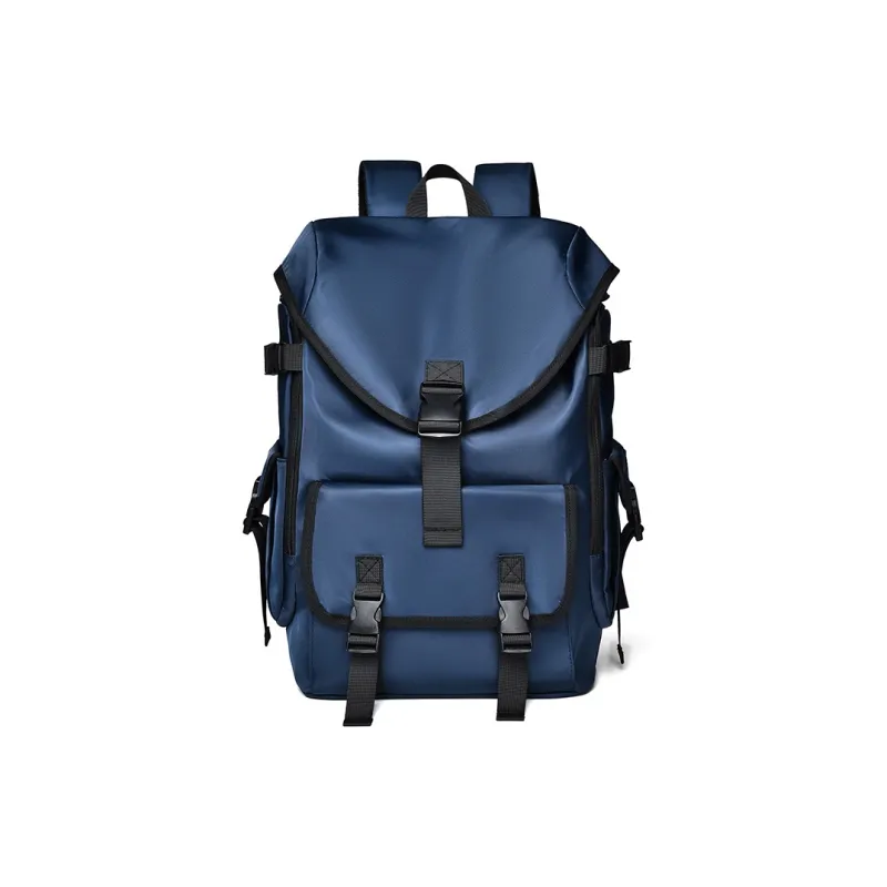 Venerable Brahma Durable Fabric Backpack Regular Unisex Black/Gray/Blue-12