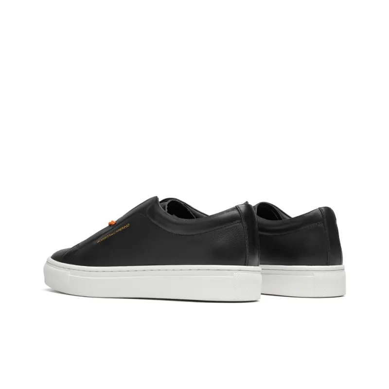 ROBERTA DI CAMERINO Anti Slip Wear Resistant Low Top Skateboard Shoes Men's Black-3