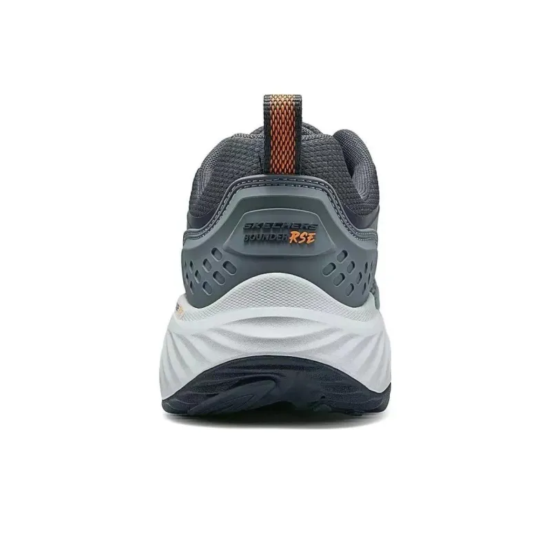 Skechers Bounder Anti Slip Wear Resistant Low Top Casual Shoes Men's Gray Orange-3