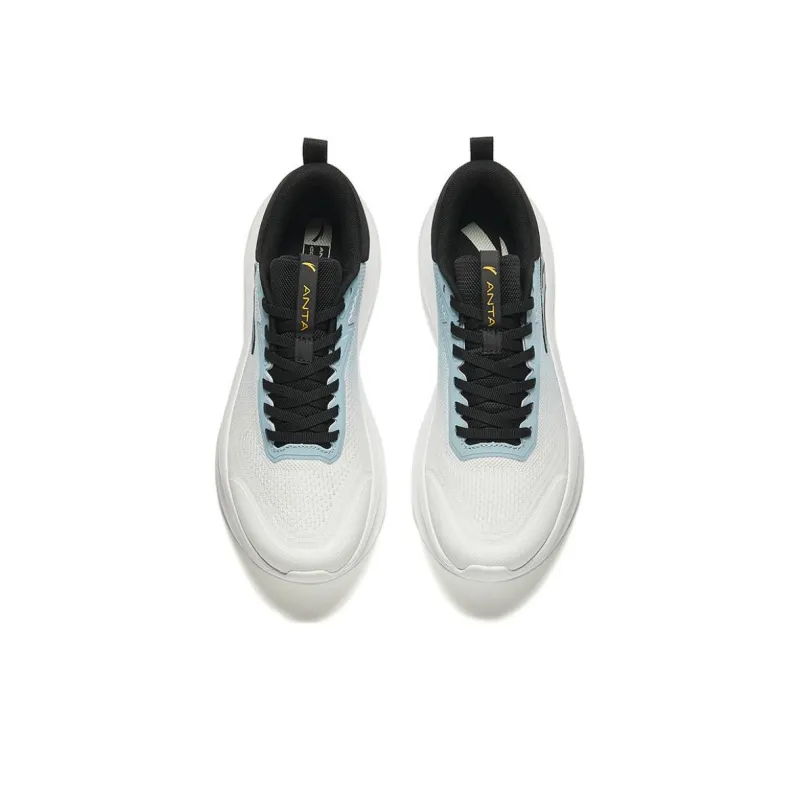 Anta Breathable Lightweight Low Top Casual Running Shoes Men's White Black Blue-2
