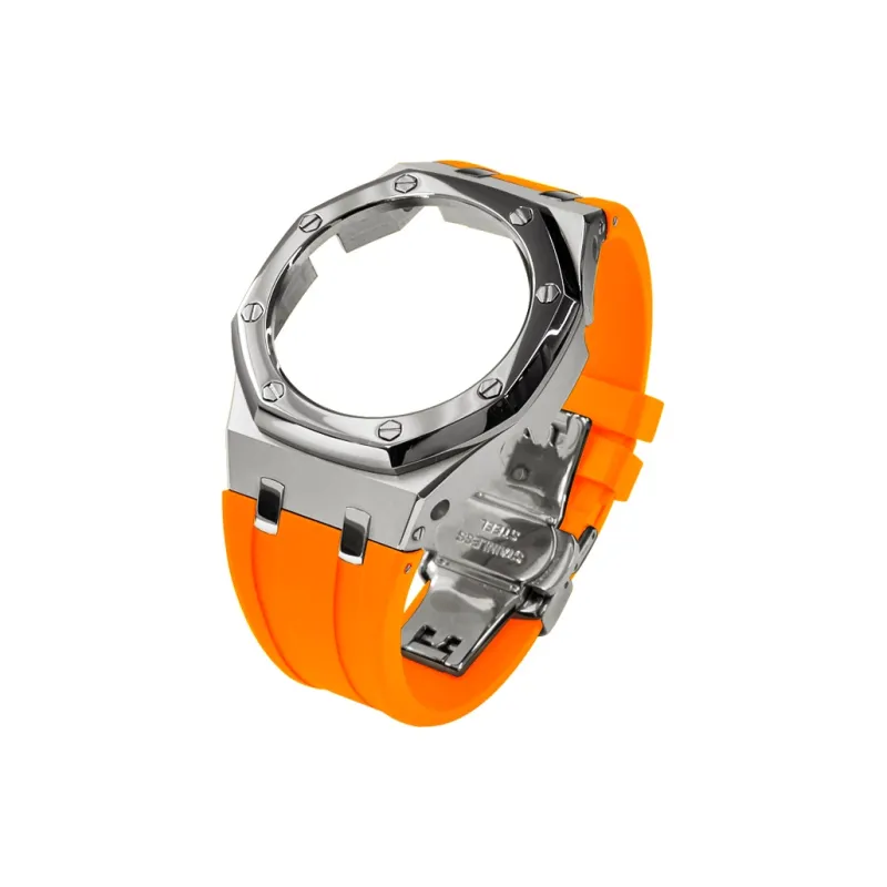 Keppot Compatible With Farmhouse Oak GA 2100 GA 2110 GA B2100 Modified Metal Strap Watch Case Unisex-4