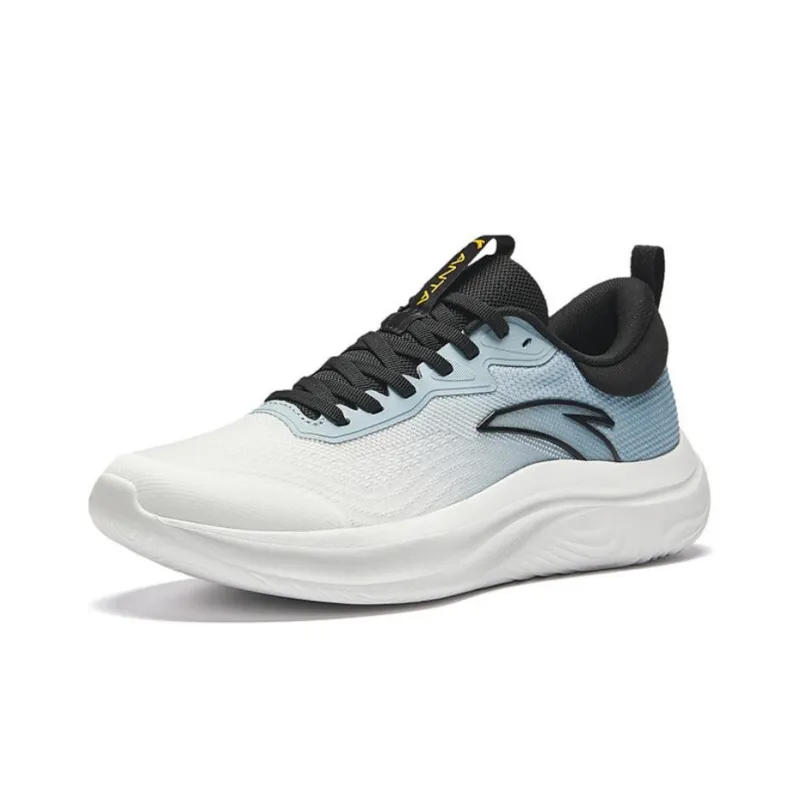Anta Breathable Lightweight Low Top Casual Running Shoes Men's White Black Blue-1