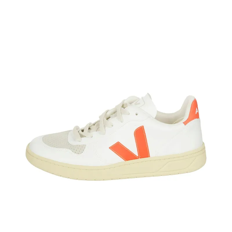 VEJA Low-Top Skateboard Shoes Men's White Orange-0