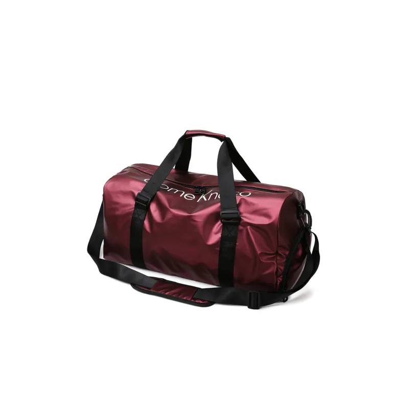 Elsvet Nylon Travel Bag Large Size Unisex White/Black-4