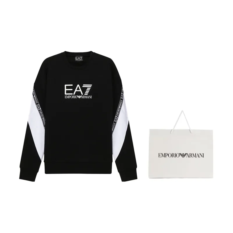 EMPORIO ARMANI EA7 Sweatshirt Men's Black White-2
