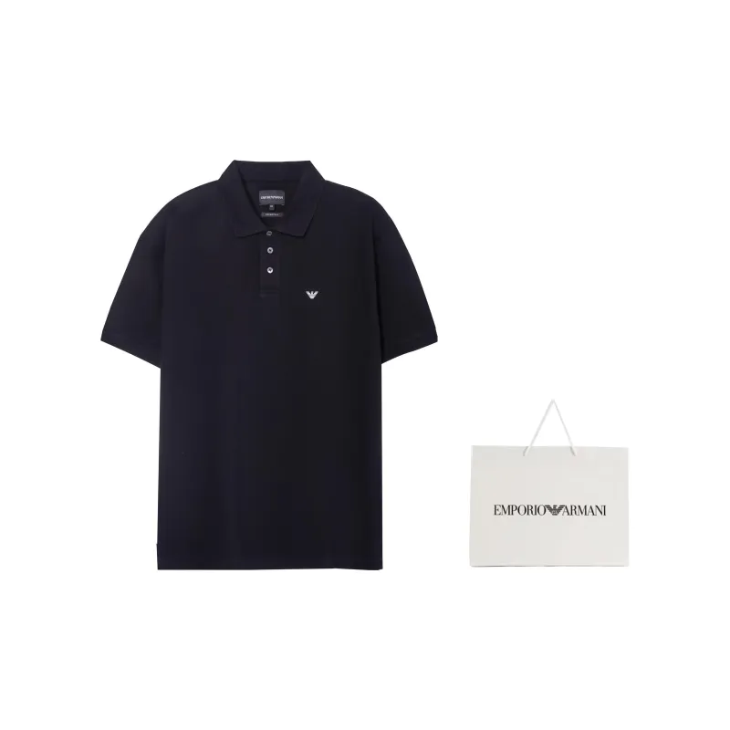 EMPORIO ARMANI Mercerised Piqué Polo Shirt With Micro Eagle-2