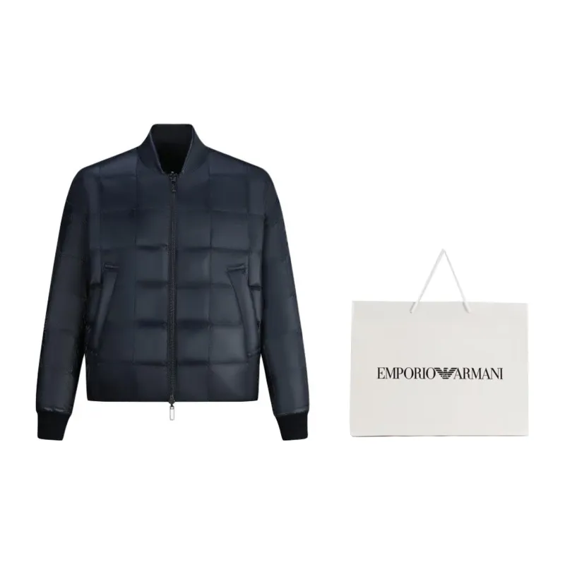 EMPORIO ARMANI Intarsia knit Logo Virgin Wool Jumper-1