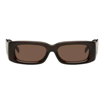 Misbhv Acetate Sheet Oval Sunglasses Men's Brown