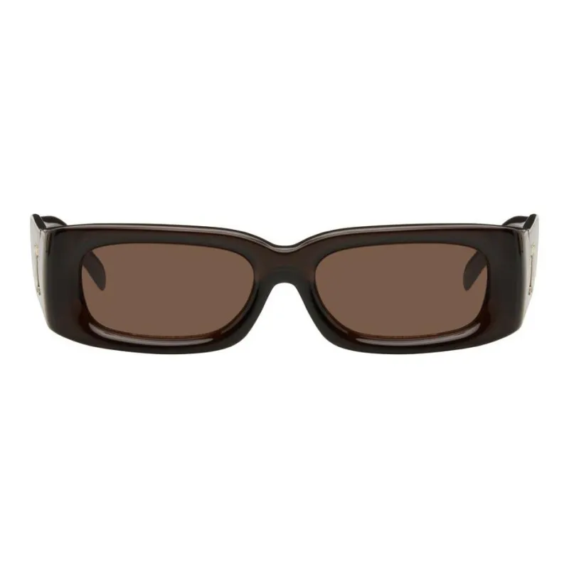 Misbhv Acetate Sheet Oval Sunglasses Men's Brown-0