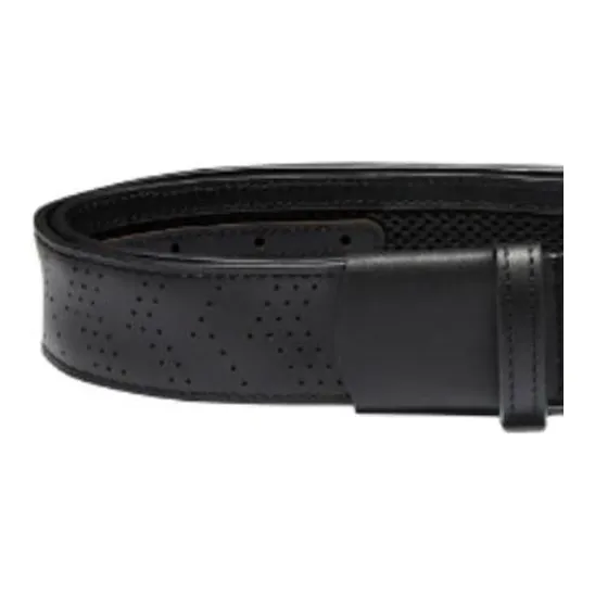 Nike Lightweight Mesh Lining Pin Buckle Cow Leather Polyester Rubber Zinc Alloy Leather Belts Unisex Black --1
