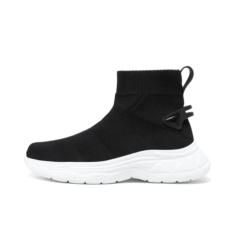 Black tailed Deer Cushioning, Slip Resistant, Breathable, Lightweight Coverage High Top Casual Shoes Unisex-7