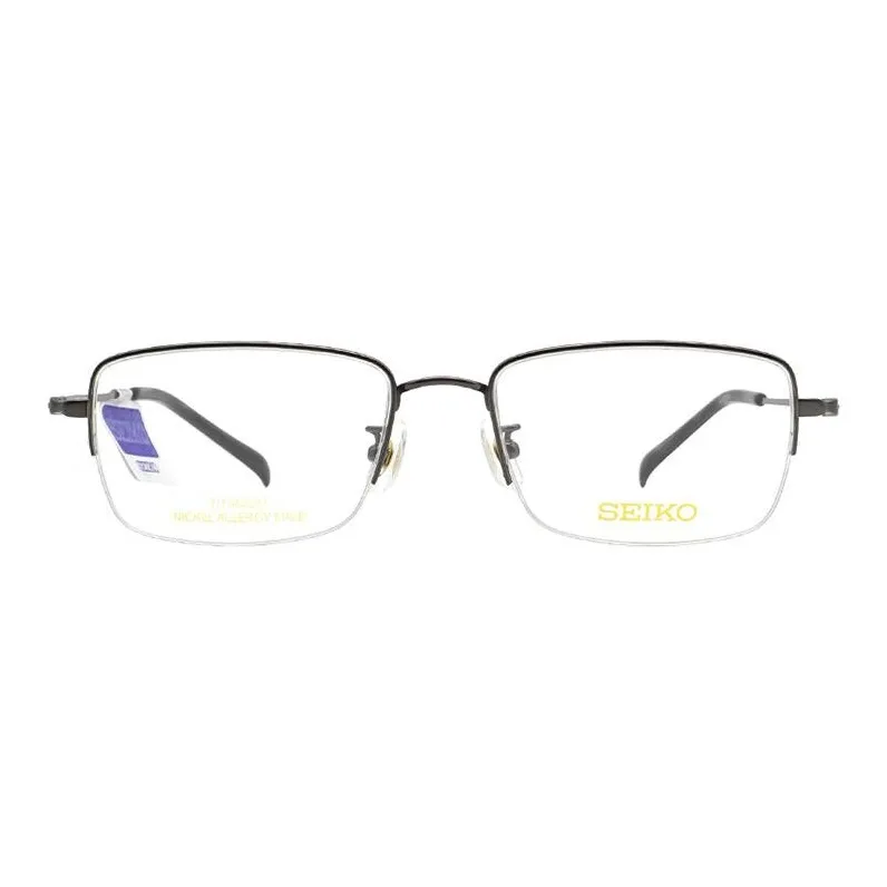 SEIKO Titanium Rectangular Eyeglass Frames Men's Black-1