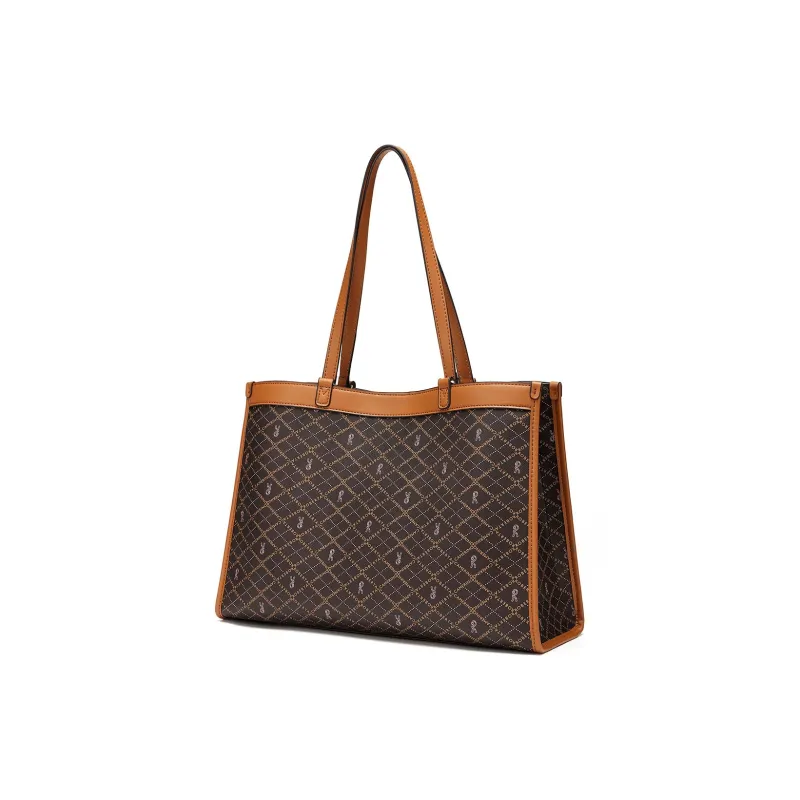 ROBERTA DI CAMERINO PVC/Synthetic Leather Tote Bag, Shopping Bag, Mom Bag, Shoulder Bag, Handbag Women's Coffee-1
