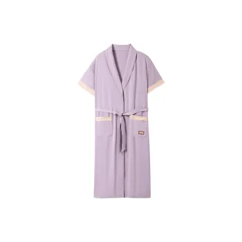 ROUKEER Bath Robes Women's Violet