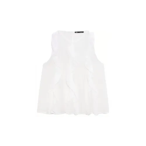 ZARA Tank Tops Women's White