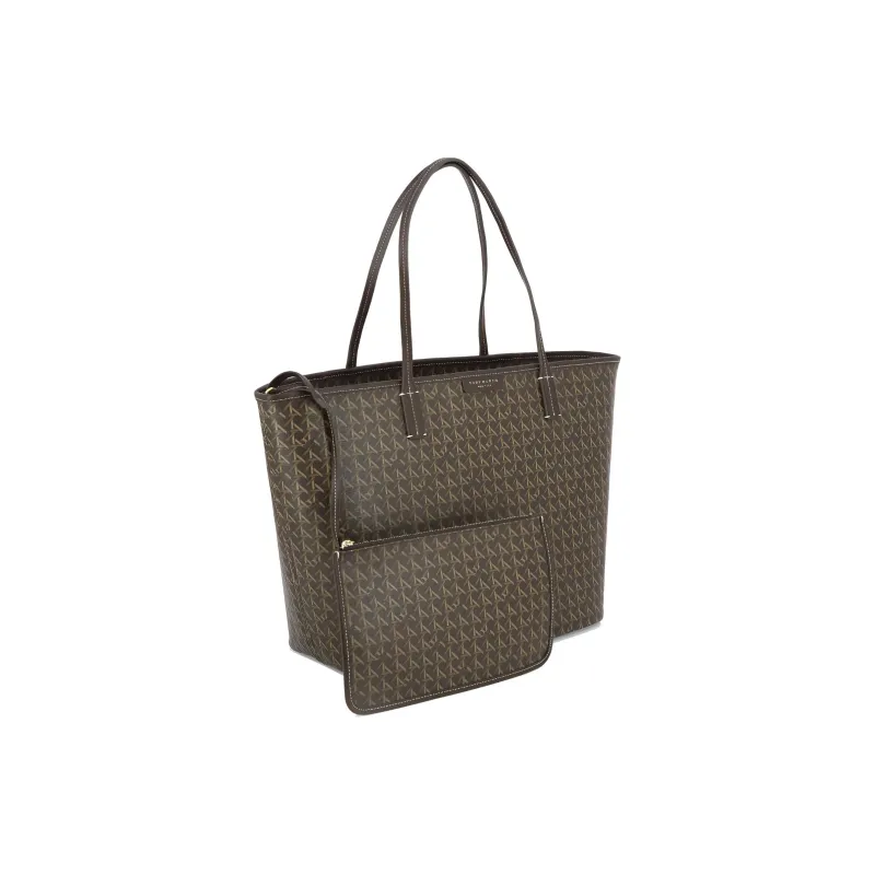TORY BURCH Coated Canvas Canvas Bag Tote Bag Shopping Bag Handbag Medium Size Women's Brown-3