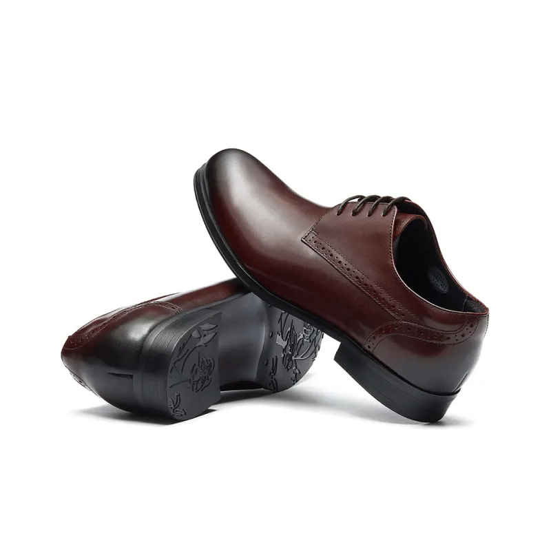ASTON M.JAZZ Dress Shoes Men Low Top Black/Burgundy-13