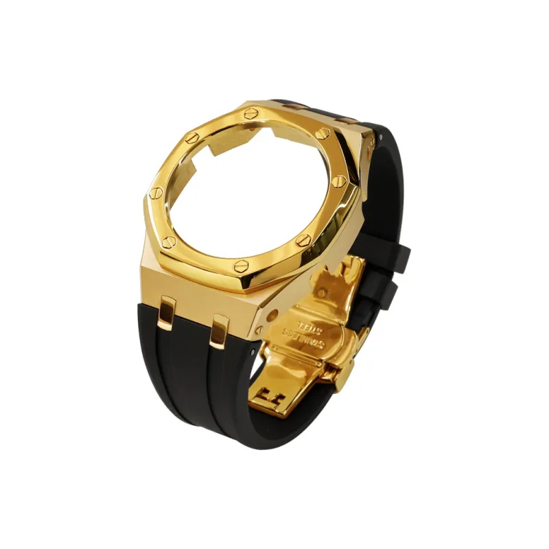 Keppot Compatible With Farmhouse Oak GA 2100 GA 2110 GA B2100 Modified Metal Strap Watch Case Unisex-25