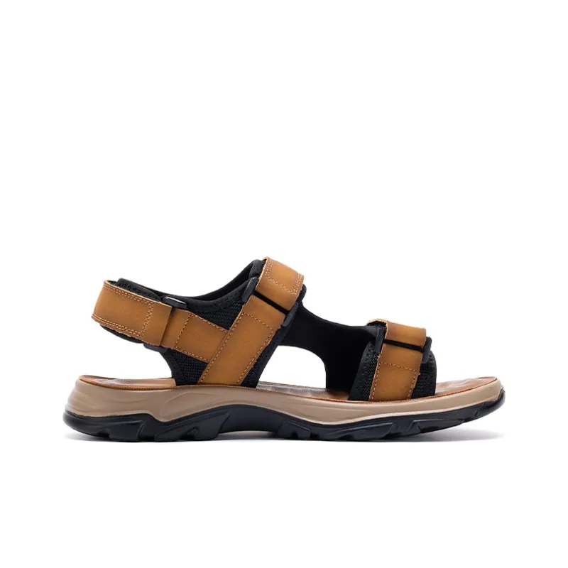 JOSINY Beach Sandals Men Gray/Yellow Brown-7
